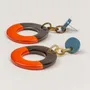 Jewelry - Wide ring earrings in brick and ivory lacquer - Multicolour - L INDOCHINEUR X RIVÊT