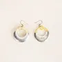 Jewelry - Round earrings in blond horn and gold lacquer, Japanese clip - Hooks - L INDOCHINEUR X RIVÊT