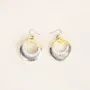 Jewelry - Round earrings in blond horn and gold lacquer, Japanese clip - L INDOCHINEUR X RIVÊT