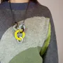 Bijoux - Collier destructuré laqué jaune et bleu - L INDOCHINEUR X RIVÊT