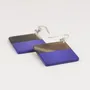 Jewelry - Square earring in horn and fuchsia lacquer - Indigo blue lacquer - L INDOCHINEUR X RIVÊT