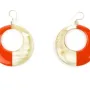 Jewelry - Ring earrings in indigo lacquer - Hooks - Bronze lacquer - L INDOCHINEUR X RIVÊT