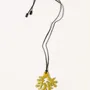 Bijoux - Pendentif grand corail en corne noire laque bronze 613C - L INDOCHINEUR X RIVÊT