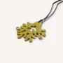 Bijoux - Pendentif grand corail en corne noire laque bronze 613C - L INDOCHINEUR X RIVÊT