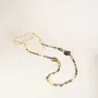 Glasses - Eyeglass chain / long necklace with flower motif in buffalo hoof - L INDOCHINEUR X RIVÊT