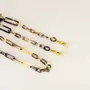 Glasses - Eyeglass chain / long necklace with flower motif in buffalo hoof - L INDOCHINEUR X RIVÊT