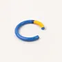 Bracelets - Manchette fine bois laqué bleu clair, bleu foncé et - Multicolore - L INDOCHINEUR X RIVÊT