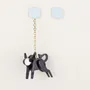 Bijoux - Boucles d'oreilles en corne et laque Rouge Feu - Tiges - L INDOCHINEUR X RIVÊT