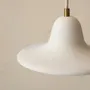 Hanging lights - Gigaro M - Raw ceramic pendant light Ø23 cm – Chaux Blanche - MASAME