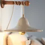 Hanging lights - SOLLIÈS - Solid wood portable lamp wall hook – Light oak - MASAME