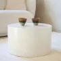 Coffee tables - ENDOUME - Round ceramic coffee table – S - Ø47 H25 cm – Calcaire - MASAME
