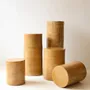 Tables de nuit - ROUCAS - Table d'Appoint Céramique – XL - Ø32 H90 cm – Ambre - MASAME