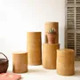 Tables de nuit - ROUCAS - Table d'Appoint Céramique – L - Ø33 H68 cm – Ambre - MASAME