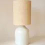 Floor lamps - CALLA M - Ceramic floor lamp H93 cm – raffia shade - MASAME