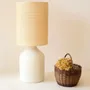 Floor lamps - CALLA M - Ceramic floor lamp H93 cm – raffia shade - MASAME