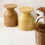 Tables de nuit - CALLA - Table d'Appoint Céramique – Safran - MASAME