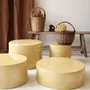 Coffee tables - ENDOUME - Round ceramic coffee table – M - Ø60 H18 cm – Safran - MASAME