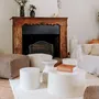 Coffee tables - ENDOUME - Round ceramic coffee table – L - Ø55 H35 cm – Calcaire - MASAME