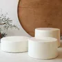 Coffee tables - ENDOUME - Round ceramic coffee table – M - Ø60 H18 cm – Calcaire - MASAME