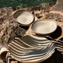 Platter and bowls - GAUDINA - Large stoneware serving dish – Dune - MASAME