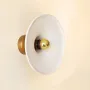 Wall lamps - Gigaro M - Raw ceramic wall light Ø23 cm – Chaux Blanche - MASAME