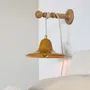 Wall lamps - Gigaro M - Glazed ceramic portable lamp Ø23 – Miel - MASAME