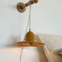 Wall lamps - Gigaro M - Glazed ceramic portable lamp Ø23 – Miel - MASAME