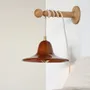 Wall lamps - Gigaro M - Glazed ceramic portable lamp Ø23 – Terre Brulée - MASAME