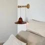 Wall lamps - Gigaro M - Glazed ceramic portable lamp Ø23 – Terre Brulée - MASAME