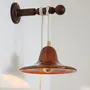 Wall lamps - Gigaro M - Glazed ceramic portable lamp Ø23 – Terre Brulée - MASAME