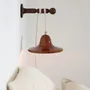 Wall lamps - Gigaro M - Glazed ceramic portable lamp Ø23 – Terre Brulée - MASAME