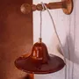 Wall lamps - Gigaro M - Glazed ceramic portable lamp Ø23 – Terre Brulée - MASAME