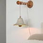 Wall lamps - Gigaro S - Glazed ceramic portable lamp Ø16 – Sable - MASAME