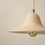 Hanging lights - Gigaro M - Raw ceramic pendant light Ø23 cm – Terracotta - MASAME