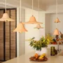 Hanging lights - Gigaro M - Raw ceramic pendant light Ø23 cm – Terracotta - MASAME