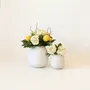 Vases - NAPOLI - Vase Faïence Blanc – M - Ø19 H22 cm - MASAME