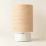 Table lamps - SORMIOU M - Ceramic table lamp Calcaire H54 cm – raffia shade - MASAME