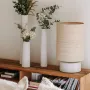 Table lamps - SORMIOU M - Ceramic table lamp Calcaire H54 cm – raffia shade - MASAME