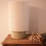 Lampes à poser - SORMIOU M - Lampe à poser céramique Lin H54 cm – abat-jour lin - MASAME