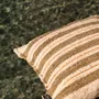 Coussins - TETOUAN - Coussin 100% coton rayé Chanvre et Melon – Carré 50×50 - MASAME