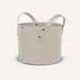 Boîtes de rangement  - Panier rangement rond cuir PORTHOS - LIMAC DESIGN
