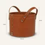 Boîtes de rangement  - Panier rangement rond cuir PORTHOS - LIMAC DESIGN