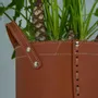 Boîtes de rangement  - Panier rangement rond cuir PORTHOS - LIMAC DESIGN