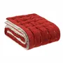 Linge de lit - Chemin de lit uni Elise Groseille 90 x 240 - MAISON VIVARAISE - SDE VIVARAISE WINKLER
