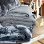 Throw blankets - Throw Barry Cendre 130 X 160 - MAISON VIVARAISE - SDE VIVARAISE WINKLER