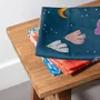 Dish towels - "Nocturne"embroidered tea towel - TISSAGE MOUTET