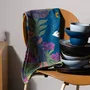 Dish towels - "Nocturne"embroidered tea towel - TISSAGE MOUTET