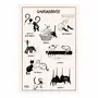 Torchons - Torchon Dubout La gourmandise Ecru 48 x 72 - MAISON VIVARAISE - SDE VIVARAISE WINKLER