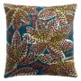 Coussins textile - Coussin brodé Ariane Pétrole 45 x 45 - MAISON VIVARAISE - SDE VIVARAISE WINKLER