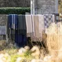 Throw blankets - Recycled Checkered Throw Isabel Nuage 130 X 160 - MAISON VIVARAISE - SDE VIVARAISE WINKLER